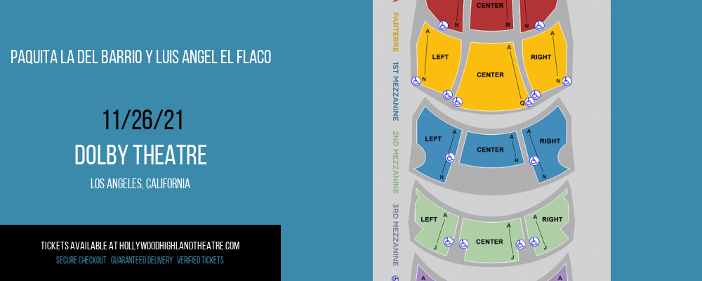 Paquita La Del Barrio Y Luis Angel El Flaco at Dolby Theatre tickets Paquita La Del Barrio Y Luis Angel El Flaco at Dolby Theatre