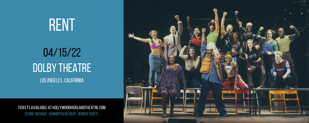 Rent at Dolby Theatre tickets Rent at Dolby Theatre