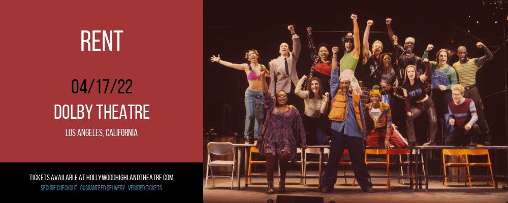 Rent at Dolby Theatre tickets Rent at Dolby Theatre