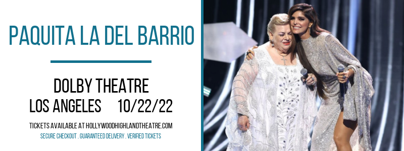 Paquita La Del Barrio at Dolby Theatre tickets Paquita La Del Barrio at Dolby Theatre