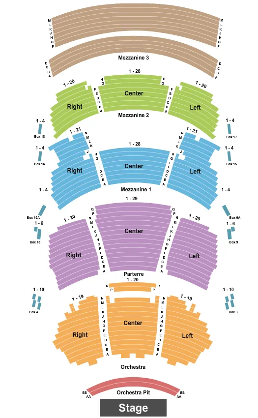 dolby theatre seating chart